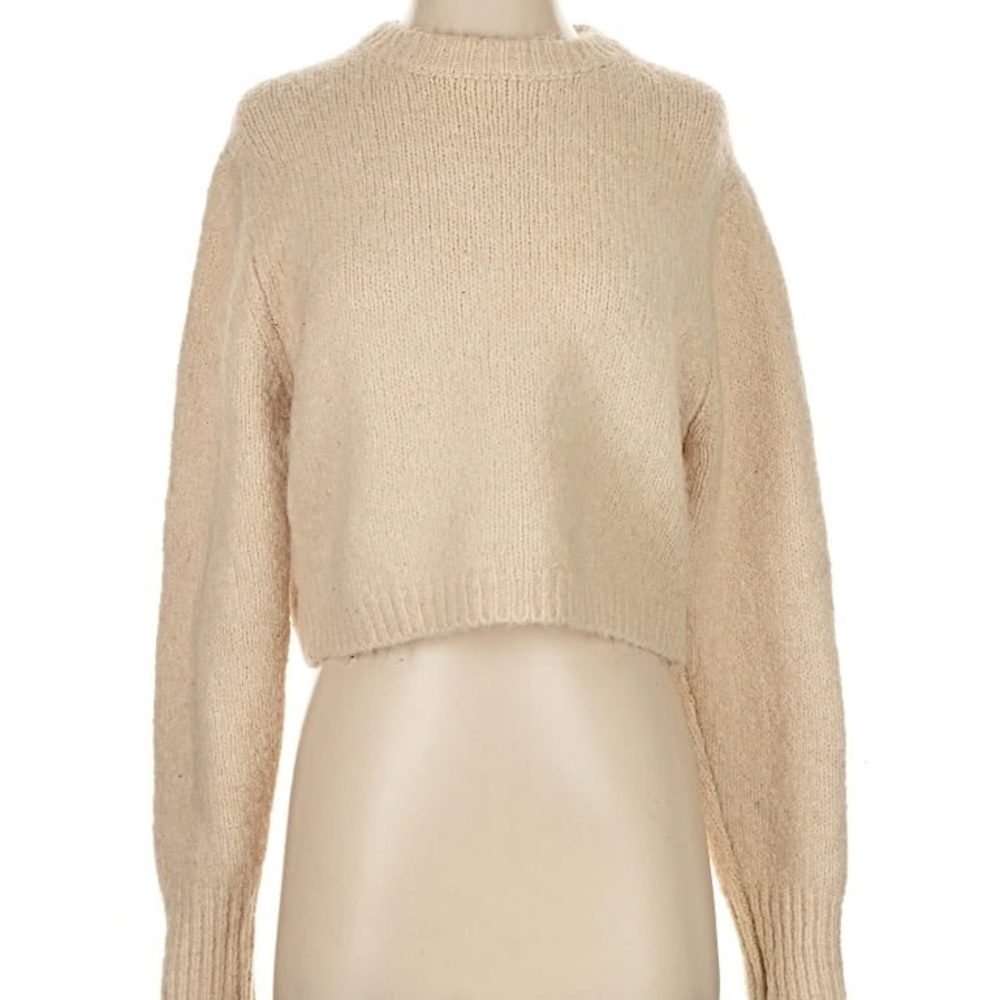 Zara Cream Women's Crew Neck Sweater